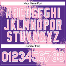 Laden Sie das Bild in den Galerie-Viewer, Custom Light Pink Purple-White 3D Pattern Abstract Brush Stroke Two-Button Unisex Softball Jersey