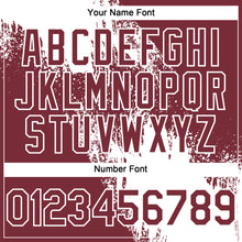 Charger l'image dans la galerie, Custom White Burgundy 3D Pattern Abstract Brush Stroke Two-Button Unisex Softball Jersey