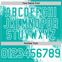 Загрузить изображение в средство просмотра галереи, Custom White Aqua 3D Pattern Abstract Brush Stroke Two-Button Unisex Softball Jersey