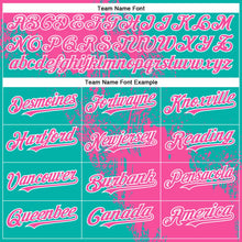 Загрузить изображение в средство просмотра галереи, Custom Pink Aqua-White 3D Pattern Abstract Brush Stroke Two-Button Unisex Softball Jersey
