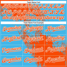 Загрузить изображение в средство просмотра галереи, Custom Orange Sky Blue-White 3D Pattern Abstract Brush Stroke Two-Button Unisex Softball Jersey