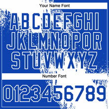 Laden Sie das Bild in den Galerie-Viewer, Custom White Thunder Blue 3D Pattern Abstract Brush Stroke Two-Button Unisex Softball Jersey