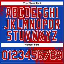 Charger l'image dans la galerie, Custom Red Thunder Blue-White 3D Pattern Abstract Brush Stroke Two-Button Unisex Softball Jersey