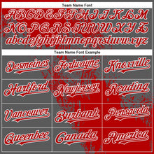 Загрузить изображение в средство просмотра галереи, Custom Red Steel Gray-White 3D Pattern Abstract Brush Stroke Two-Button Unisex Softball Jersey