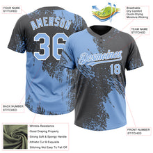 Загрузить изображение в средство просмотра галереи, Custom Light Blue Steel Gray-White 3D Pattern Abstract Brush Stroke Two-Button Unisex Softball Jersey