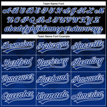 Загрузить изображение в средство просмотра галереи, Custom Black Royal-White 3D Gradient Square Shape Two-Button Unisex Softball Jersey