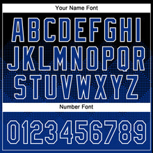 Загрузить изображение в средство просмотра галереи, Custom Black Royal-White 3D Gradient Square Shape Two-Button Unisex Softball Jersey