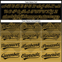Загрузить изображение в средство просмотра галереи, Custom Black Old Gold 3D Gradient Square Shape Two-Button Unisex Softball Jersey
