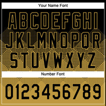 Загрузить изображение в средство просмотра галереи, Custom Black Old Gold 3D Gradient Square Shape Two-Button Unisex Softball Jersey