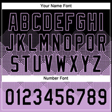 Загрузить изображение в средство просмотра галереи, Custom Black Light Purple 3D Gradient Square Shape Two-Button Unisex Softball Jersey