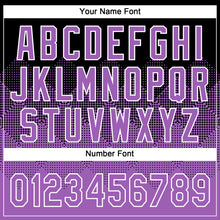 Загрузить изображение в средство просмотра галереи, Custom Black Medium Purple-White 3D Gradient Square Shape Two-Button Unisex Softball Jersey