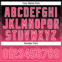 Загрузить изображение в средство просмотра галереи, Custom Black Neon Pink-White 3D Gradient Square Shape Two-Button Unisex Softball Jersey