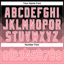 Загрузить изображение в средство просмотра галереи, Custom Black Medium Pink-White 3D Gradient Square Shape Two-Button Unisex Softball Jersey