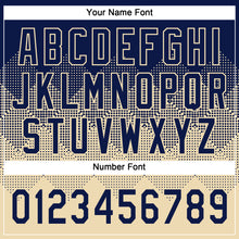 Laden Sie das Bild in den Galerie-Viewer, Custom Navy Cream 3D Gradient Square Shape Two-Button Unisex Softball Jersey