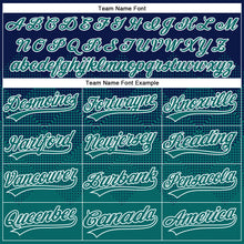 Laden Sie das Bild in den Galerie-Viewer, Custom Navy Teal-White 3D Gradient Square Shape Two-Button Unisex Softball Jersey