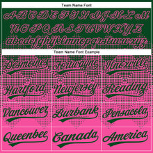 Load image into Gallery viewer, Custom Green Pink 3D Gradient Square Shape Two-Button Unisex Softball Jersey