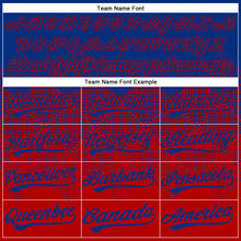 Load image into Gallery viewer, Custom Royal Red 3D Gradient Square Shape Two-Button Unisex Softball Jersey