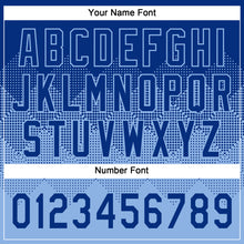 Load image into Gallery viewer, Custom Royal Light Blue 3D Gradient Square Shape Two-Button Unisex Softball Jersey