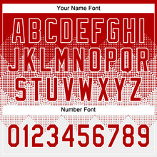 Charger l'image dans la galerie, Custom Red White 3D Gradient Square Shape Two-Button Unisex Softball Jersey