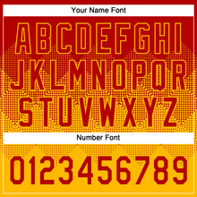 Charger l'image dans la galerie, Custom Red Gold 3D Gradient Square Shape Two-Button Unisex Softball Jersey