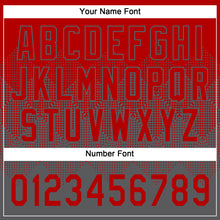 Charger l'image dans la galerie, Custom Red Steel Gray 3D Gradient Square Shape Two-Button Unisex Softball Jersey