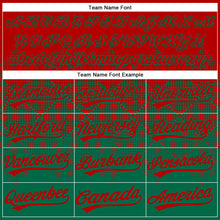 Charger l'image dans la galerie, Custom Red Kelly Green 3D Gradient Square Shape Two-Button Unisex Softball Jersey