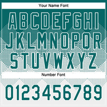 Загрузить изображение в средство просмотра галереи, Custom Teal White 3D Gradient Square Shape Two-Button Unisex Softball Jersey