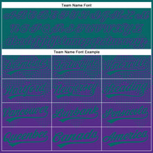 Загрузить изображение в средство просмотра галереи, Custom Teal Purple 3D Gradient Square Shape Two-Button Unisex Softball Jersey