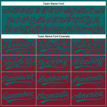 Загрузить изображение в средство просмотра галереи, Custom Teal Crimson 3D Gradient Square Shape Two-Button Unisex Softball Jersey