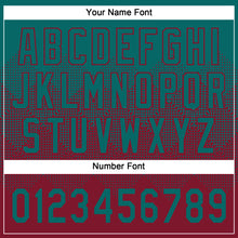 Загрузить изображение в средство просмотра галереи, Custom Teal Crimson 3D Gradient Square Shape Two-Button Unisex Softball Jersey