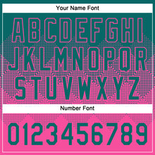 Загрузить изображение в средство просмотра галереи, Custom Teal Pink 3D Gradient Square Shape Two-Button Unisex Softball Jersey