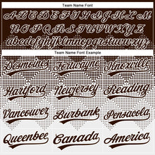 Laden Sie das Bild in den Galerie-Viewer, Custom Brown White 3D Gradient Square Shape Two-Button Unisex Softball Jersey