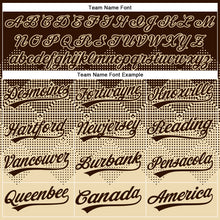 Laden Sie das Bild in den Galerie-Viewer, Custom Brown Cream 3D Gradient Square Shape Two-Button Unisex Softball Jersey