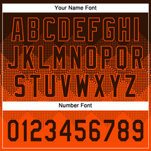 Laden Sie das Bild in den Galerie-Viewer, Custom Brown Orange 3D Gradient Square Shape Two-Button Unisex Softball Jersey
