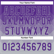 Laden Sie das Bild in den Galerie-Viewer, Custom Purple Gray 3D Gradient Square Shape Two-Button Unisex Softball Jersey