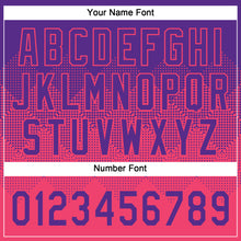 Laden Sie das Bild in den Galerie-Viewer, Custom Purple Neon Pink 3D Gradient Square Shape Two-Button Unisex Softball Jersey