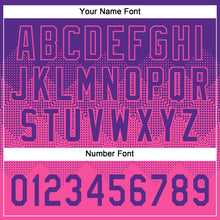 Laden Sie das Bild in den Galerie-Viewer, Custom Purple Pink 3D Gradient Square Shape Two-Button Unisex Softball Jersey