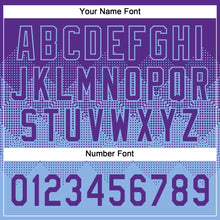 Laden Sie das Bild in den Galerie-Viewer, Custom Purple Light Blue 3D Gradient Square Shape Two-Button Unisex Softball Jersey