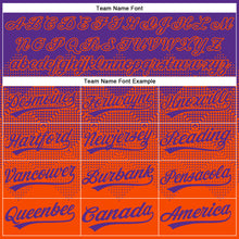 Laden Sie das Bild in den Galerie-Viewer, Custom Purple Orange 3D Gradient Square Shape Two-Button Unisex Softball Jersey