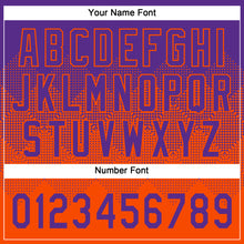 Laden Sie das Bild in den Galerie-Viewer, Custom Purple Orange 3D Gradient Square Shape Two-Button Unisex Softball Jersey