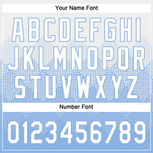 Загрузить изображение в средство просмотра галереи, Custom White Light Blue 3D Gradient Square Shape Two-Button Unisex Softball Jersey