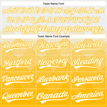 Загрузить изображение в средство просмотра галереи, Custom White Gold 3D Gradient Square Shape Two-Button Unisex Softball Jersey