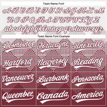 Загрузить изображение в средство просмотра галереи, Custom White Burgundy 3D Gradient Square Shape Two-Button Unisex Softball Jersey