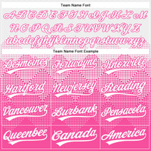 Загрузить изображение в средство просмотра галереи, Custom White Pink 3D Gradient Square Shape Two-Button Unisex Softball Jersey