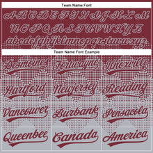 Загрузить изображение в средство просмотра галереи, Custom Burgundy Gray 3D Gradient Square Shape Two-Button Unisex Softball Jersey