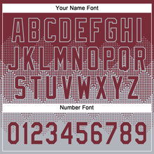 Загрузить изображение в средство просмотра галереи, Custom Burgundy Gray 3D Gradient Square Shape Two-Button Unisex Softball Jersey