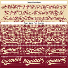 Загрузить изображение в средство просмотра галереи, Custom Cream Crimson 3D Gradient Square Shape Two-Button Unisex Softball Jersey