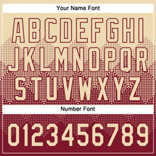 Загрузить изображение в средство просмотра галереи, Custom Cream Crimson 3D Gradient Square Shape Two-Button Unisex Softball Jersey