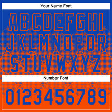 Charger l'image dans la galerie, Custom Thunder Blue Orange 3D Gradient Square Shape Two-Button Unisex Softball Jersey