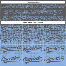Laden Sie das Bild in den Galerie-Viewer, Custom Steel Gray Light Blue 3D Gradient Square Shape Two-Button Unisex Softball Jersey